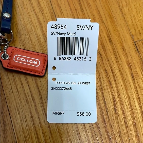 Coach Floral Blue and Pink Clutch - Picture 2 of 5